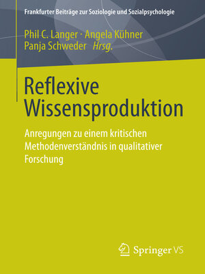 cover image of Reflexive Wissensproduktion